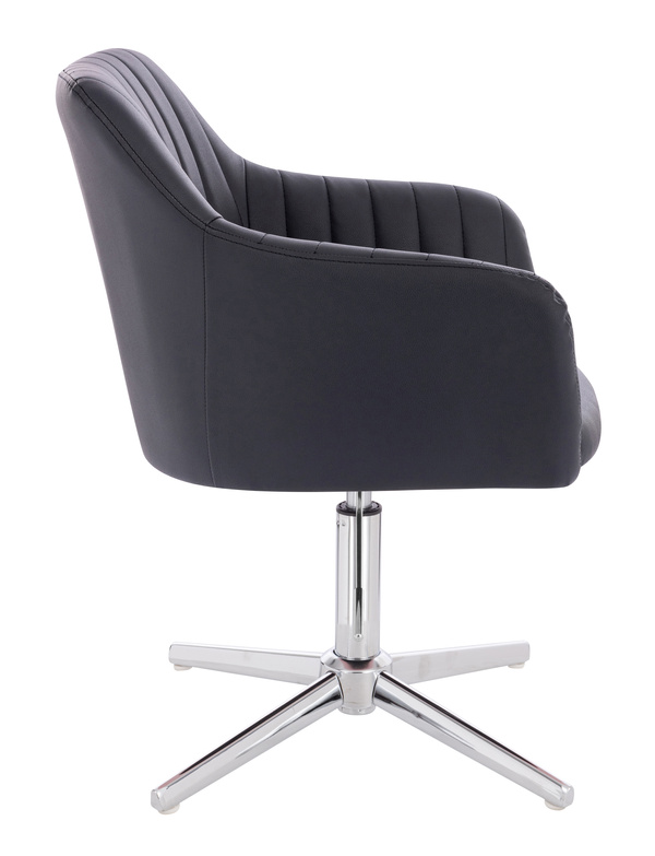 FOTEL HR190CROSS CZARNY CHROMOWANA PODSTAWA