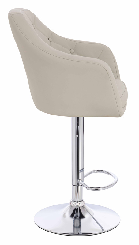 HOKER HR831W ECRU EKOSKÓRA PREMIUM SOFT CHROMOWANA PODSTAWA