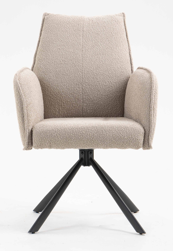FOTEL HR280 LATTE BARANEK CZARNY PAJĄK 