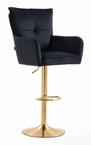 HOKER HR250W CZARNY WELUR  ZŁOTA PODSTAWA