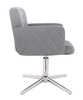 FOTEL HR802CROSS SZARY CHROMOWANA PODSTAWA