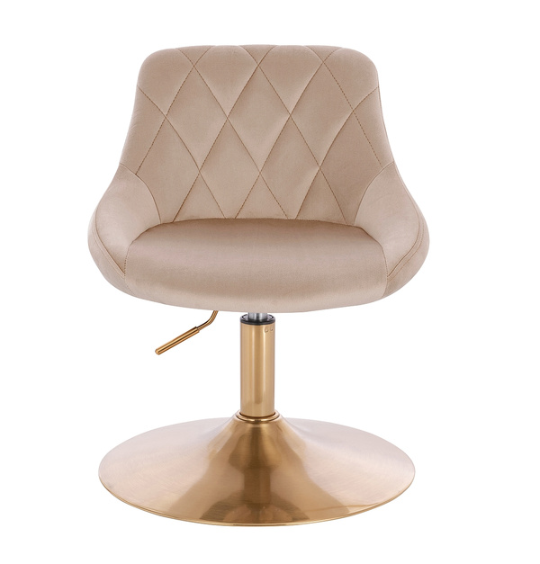 HOKER HR1054N LATTE WELUR ZŁOTA PODSTAWA