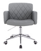 FOTEL HR802K SZARY CHROMOWANA PODSTAWA