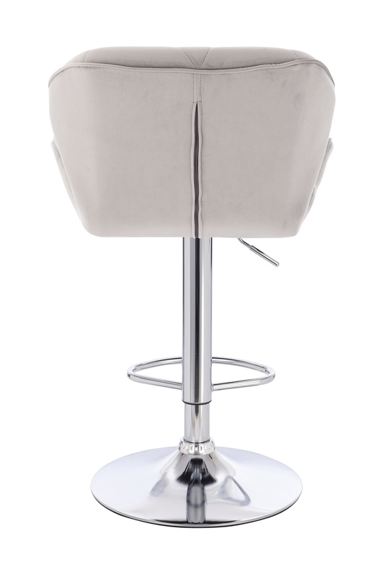 FOTEL HR111W STALOWY WELUR CHROMOWANA PODSTAWA