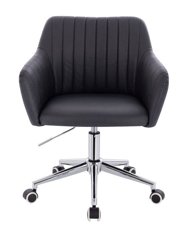 FOTEL HR190K CZARNY CHROMOWANA PODSTAWA