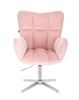 FOTEL HR650CROSS PUDROWY RÓŻ WELUR