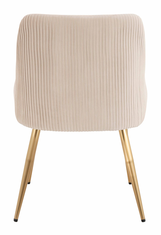 HR920 KRZESŁO ZŁOTE NOGI KREMOWY WELUR