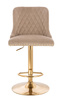 FOTEL HR940W LATTE WELUR ZŁOTA PODSTAWA