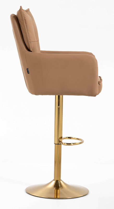 HOKER HR250W KARMELOWY EKOSKÓRA PREMIUM SOFT ZŁOTA PODSTAWA