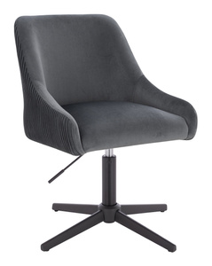 FOTEL HR920CROSS GRAFITOWY WELUR CZARNA PODSTAWA