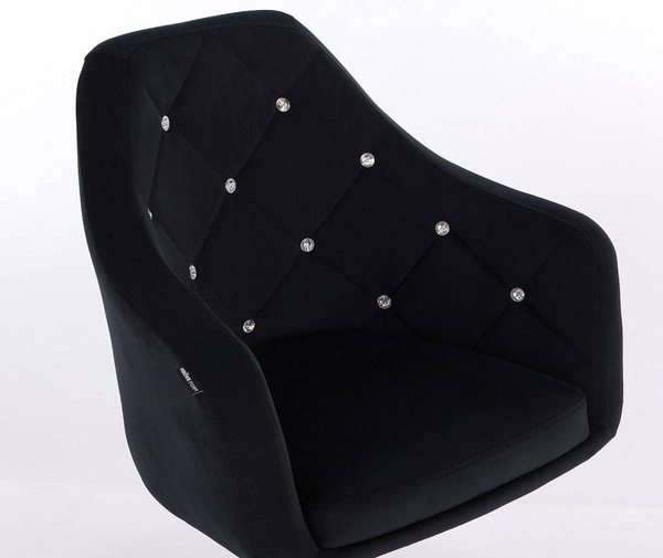 FOTEL HR830 CZARNY WELUR