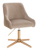 FOTEL HR920CROSS LATTE WELUR ZŁOTA PODSTAWA