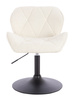 FOTEL HR111N KREMOWY BARANEK CZARNA PODSTAWA