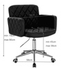 FOTEL HC802CROSS CZARNY CZARNA PODSTAWA