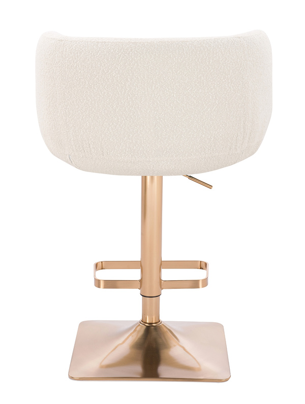 FOTEL HR333KW KREMOWY BARANEK ZŁOTA PODSTAWA