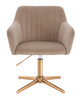 FOTEL HR190CROSS LATTE WELUR ZŁOTA PODSTAWA