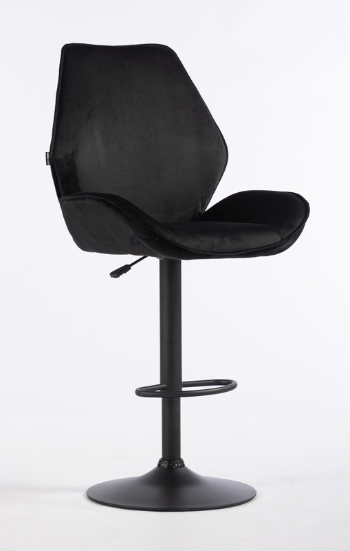 FOTEL HR350W CZARNY WELUR CZARNA PODSTAWA