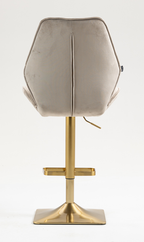 FOTEL HR350KW LATTE WELUR ZŁOTA PODSTAWA