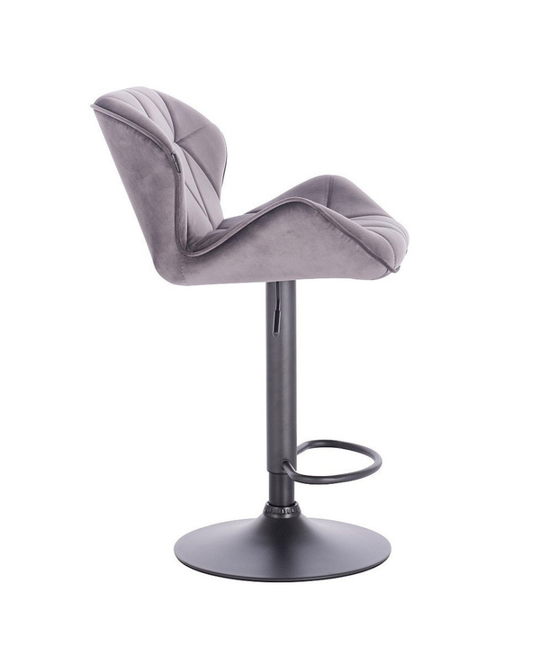 FOTEL HR111W GRAFITOWY WELUR CZARNY MAT