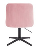FOTEL HR920CROSS PUDROWY RÓŻ WELUR CZARNA PODSTAWA