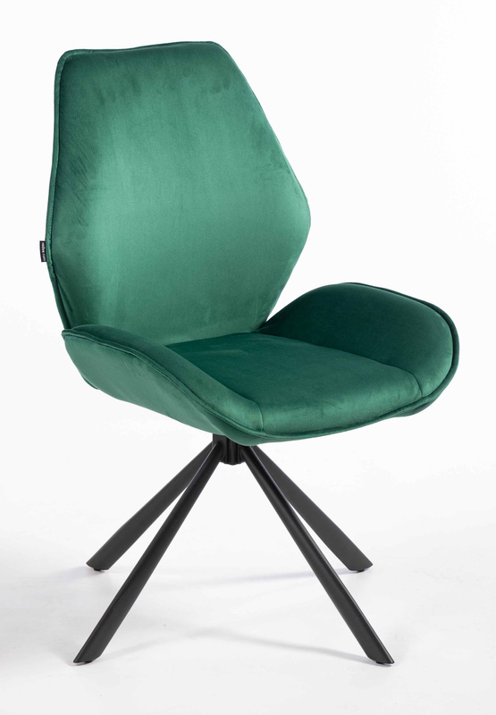 FOTEL HR350 PAJĄK BUTELKOWA ZIELEŃ WELUR CZARNA PODSTAWA