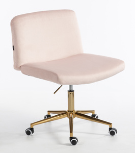 HOKER HR150K PUDROWY RÓŻ WELUR ZŁOTA PODSTAWA