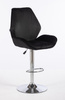FOTEL HR350W CZARNY WELUR CHROMOWANA PODSTAWA