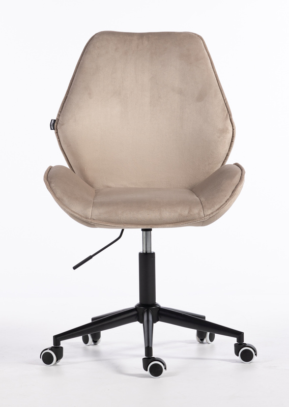 FOTEL HR350K LATTE WELUR CZARNA PODSTAWA