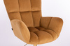 FOTEL HR650K MIODOWY WELUR ZŁOTA PODSTAWA