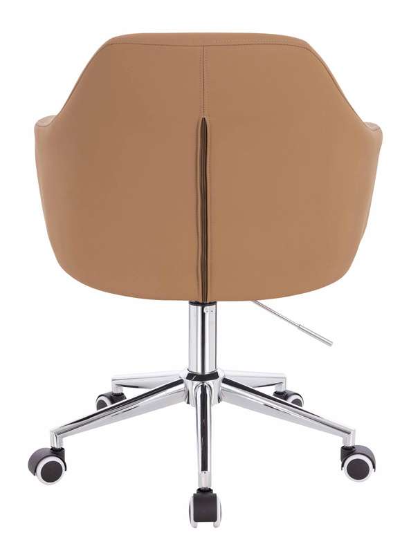 HOKER HR831K KARMELOWY EKOSKÓRA PREMIUM SOFT CHROMOWANA PODSTAWA