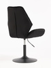 FOTEL HR350N CZARNY WELUR CZARNA PODSTAWA