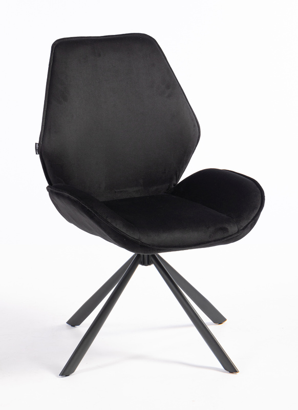 FOTEL HR350 PAJĄK CZARNY WELUR CZARNA PODSTAWA