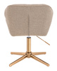 FOTEL HR111CROSS LATTE BARANEK ZŁOTA PODSTAWA