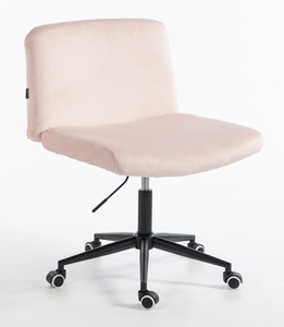 HOKER HR150K PUDROWY RÓŻ WELUR CZARNA PODSTAWA