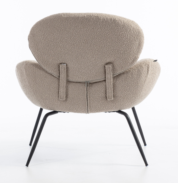 FOTEL HR2045 LATTE BARANEK CZARNA PODSTAWA