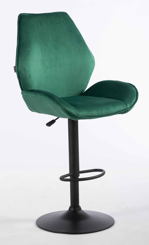 FOTEL HR350W BUTELKOWA ZIELEŃ WELUR CZARNA PODSTAWA