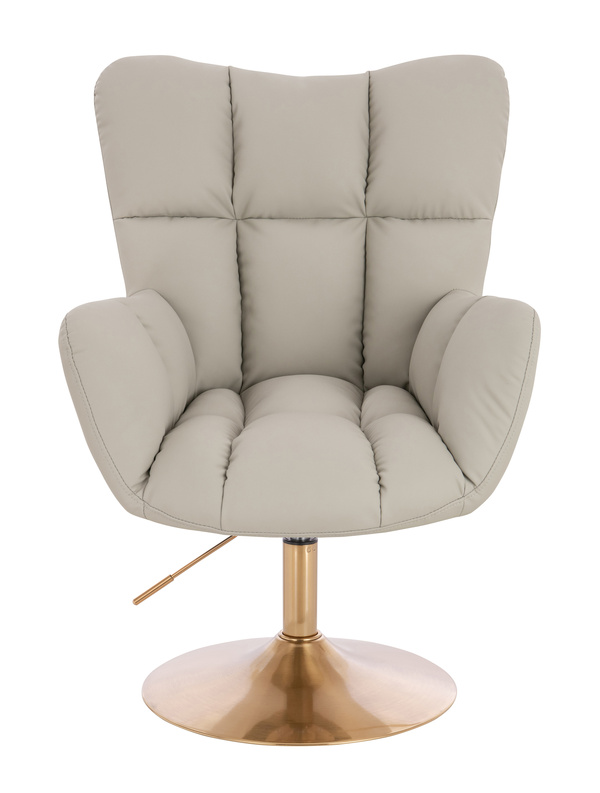 HOKER HR650N ECRU EKOSKÓRA PREMIUM SOFT ZŁOTA PODSTAWA