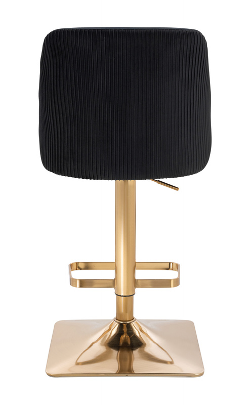 FOTEL HR920KW CZARNY WELUR ZŁOTA PODSTAWA