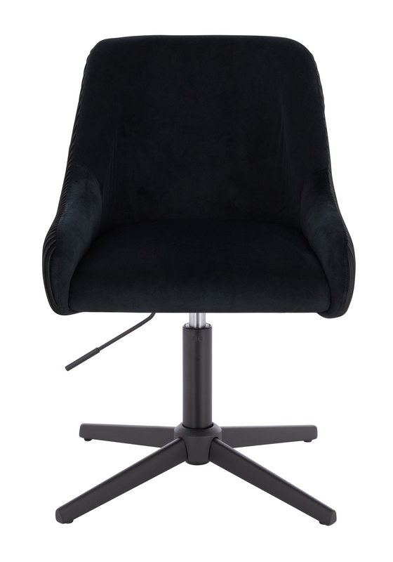 FOTEL HR920CROSS CZARNY WELUR CZARNA PODSTAWA