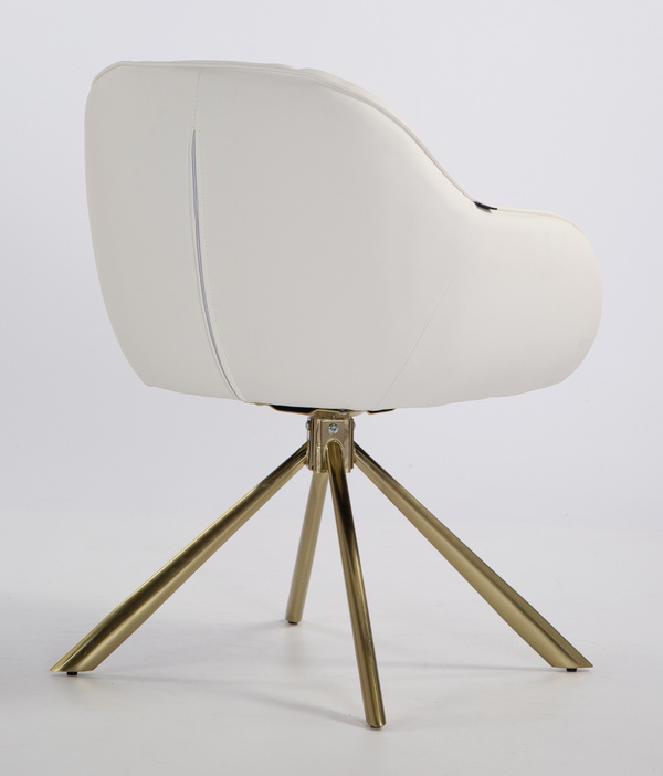 FOTEL HR2055 BIAŁY ZŁOTY PAJĄK