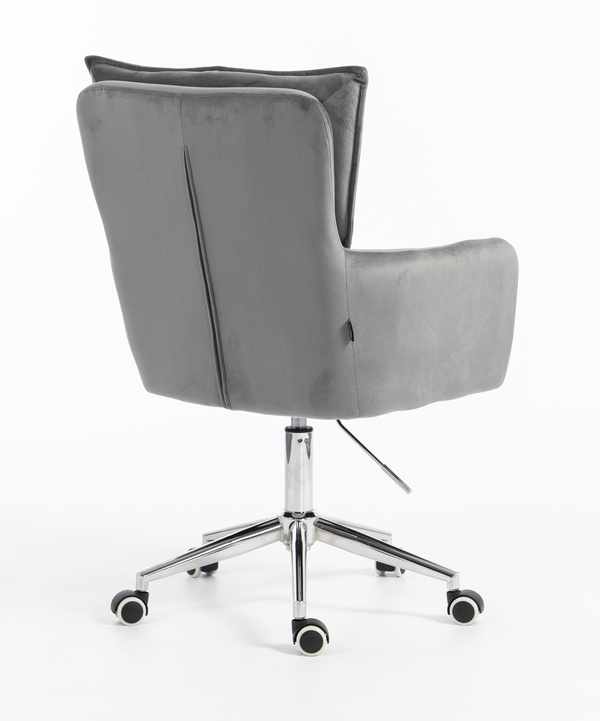 HOKER HR250K GRAFITOWY WELUR  CHROMOWANA PODSTAWA