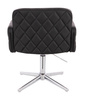 FOTEL HC802CROSS CZARNY CHROMOWANA PODSTAWA