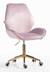 FOTEL HR350K WRZOSOWY WELUR ZŁOTA PODSTAWA