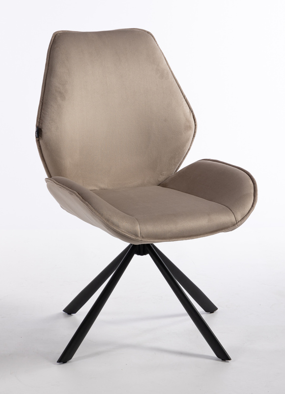 FOTEL HR350 PAJĄK LATTE WELUR CZARNA PODSTAWA