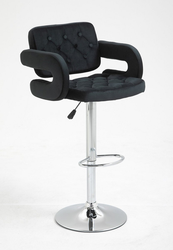 HOKER HR8403W CZARNY WELUR CHROMOWANA PODSTAWA