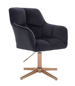 HOKER HR550CROSS CZARNY WELUR ZŁOTA PODSTAWA