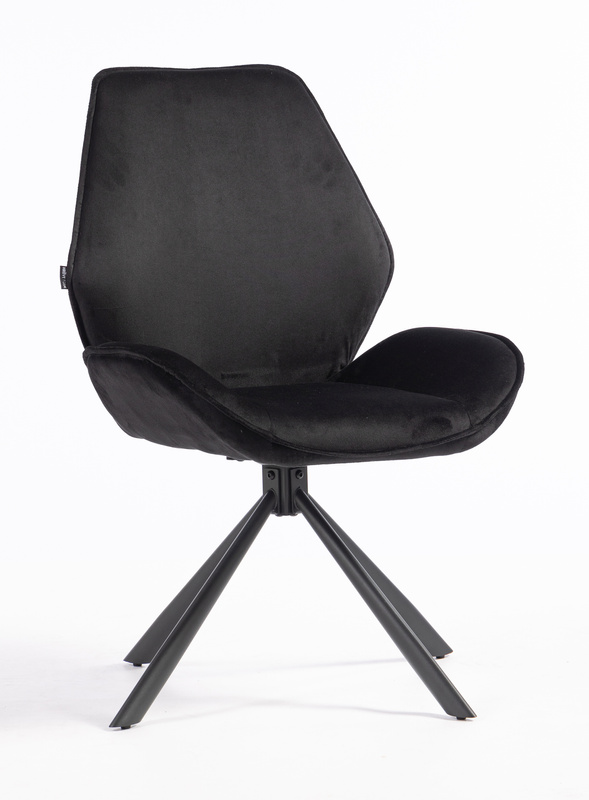FOTEL HR350 PAJĄK CZARNY WELUR CZARNA PODSTAWA