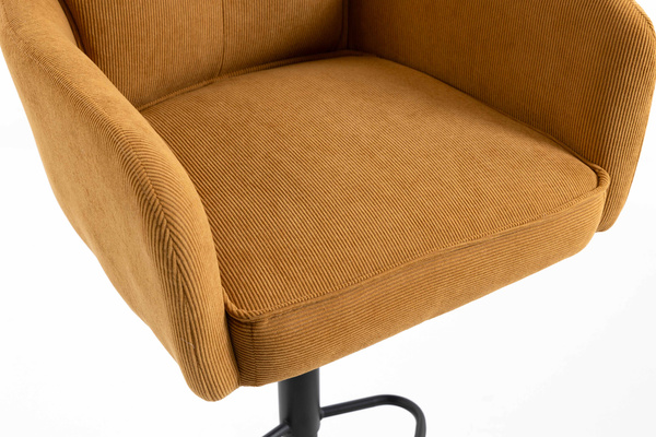 HOKER HR250W ŻÓŁTY CURRY PREMIUM CORD SZTRUKS CZARNA PODSTAWA