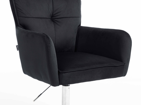 HOKER HR250CROSS CZARNY WELUR  CHROMOWANA PODSTAWA