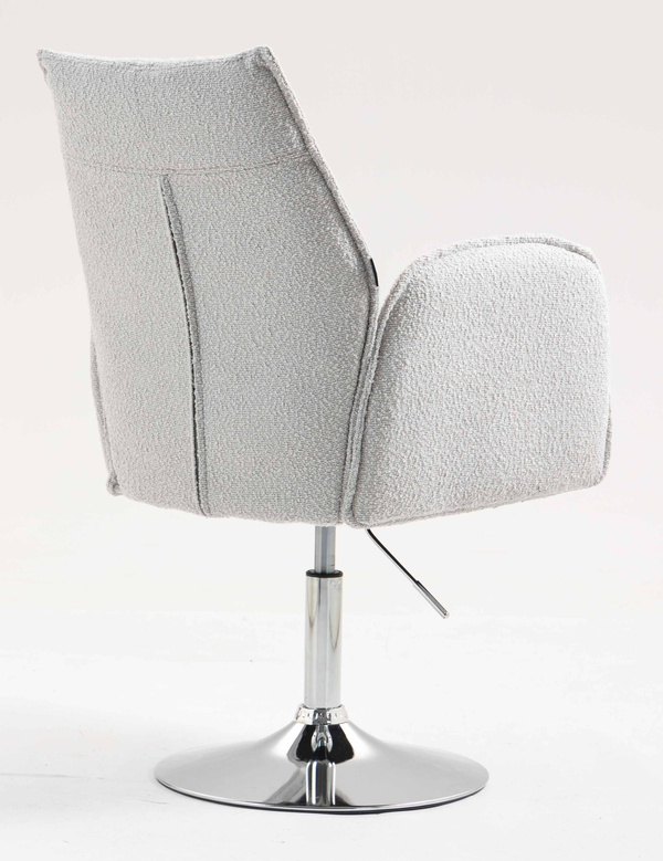FOTEL HR280N SZARY BARANEK CHROMOWANA PODSTAWA